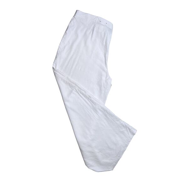 INC International Concepts | Size 18 | White Wide Leg Linen Blend Pull-On Pants - Picture 3 of 5